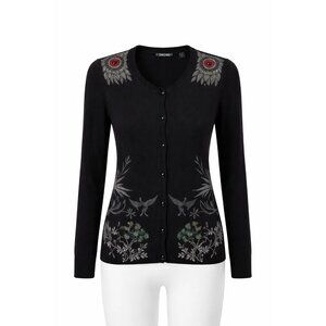 Desigual size Small BLACK cardigan sweater Designed in Ibiza, Spain